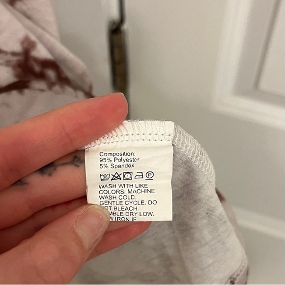 SHEIN Beige and Brown Tie-Dye Mini Dress - Picture 4 of 7